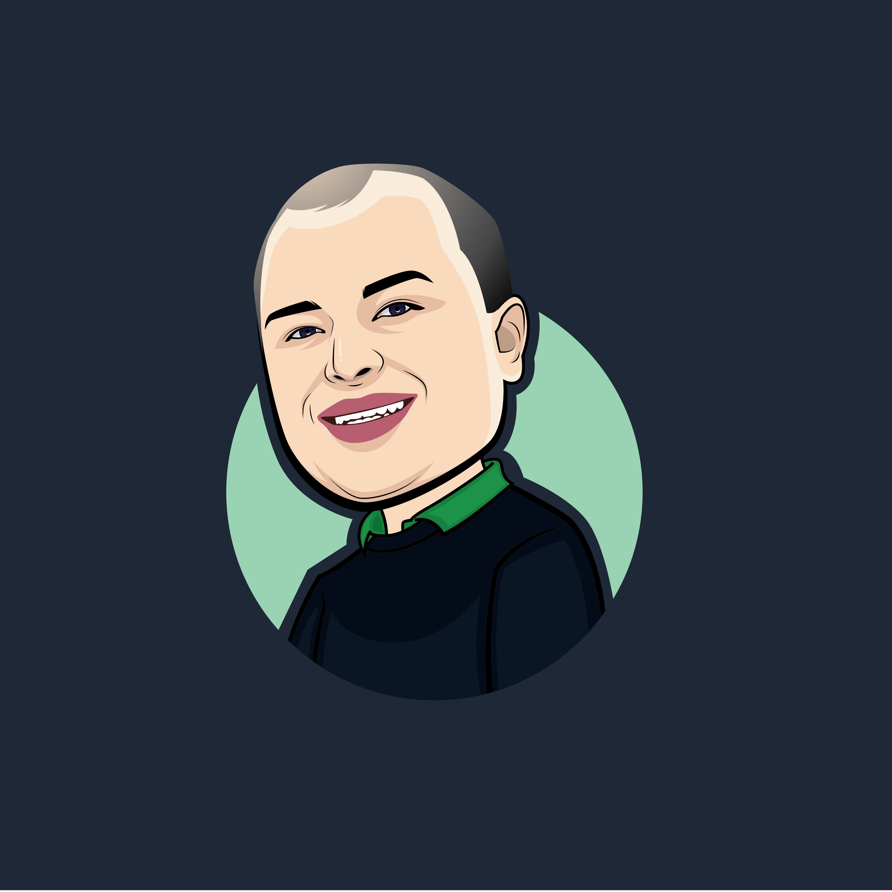 Avatar with blue backgrond